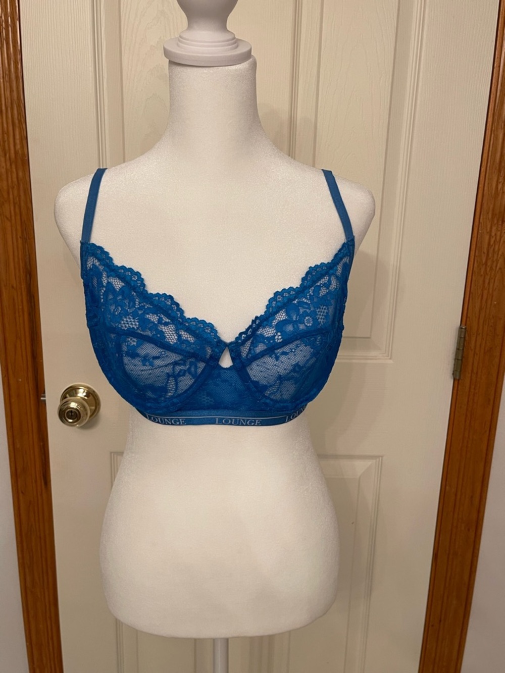 Lounge Lace Underwire Bralette in Blue 34 F. Blossom Balcony